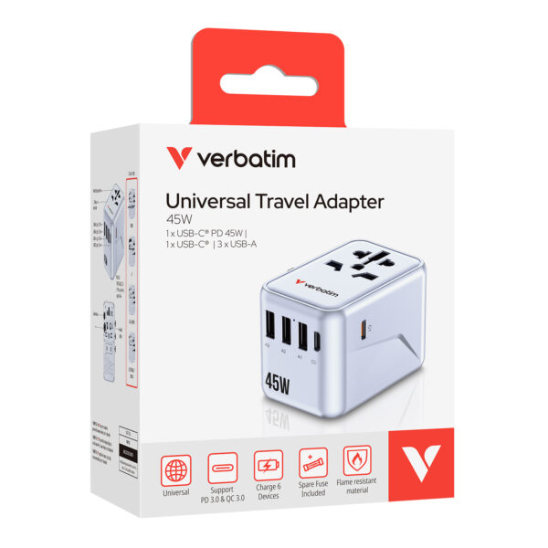 5 Port 45W Universal Travel Adapter (UTA-08) - Image 3