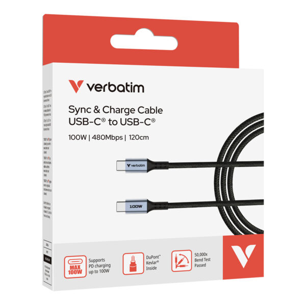Sync & Charge Cable 100W USB-C to USB-C (SCC2-CC100) - Image 4