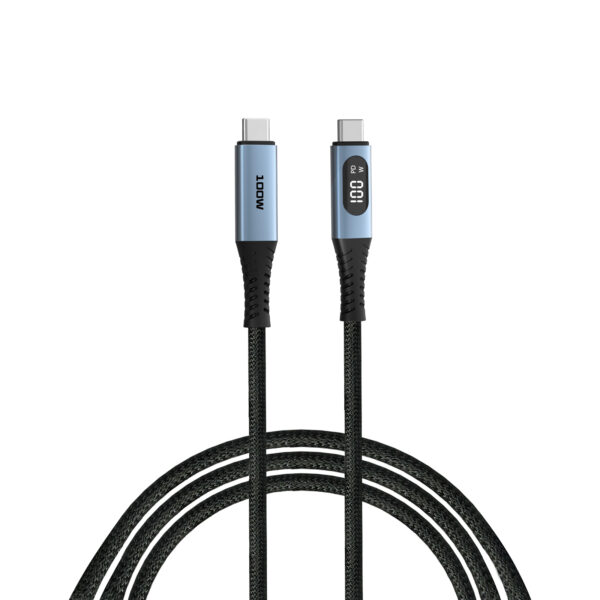 Sync & Charge Cable 100W USB-C to USB-C with LED Display (SCC2-CCD100)