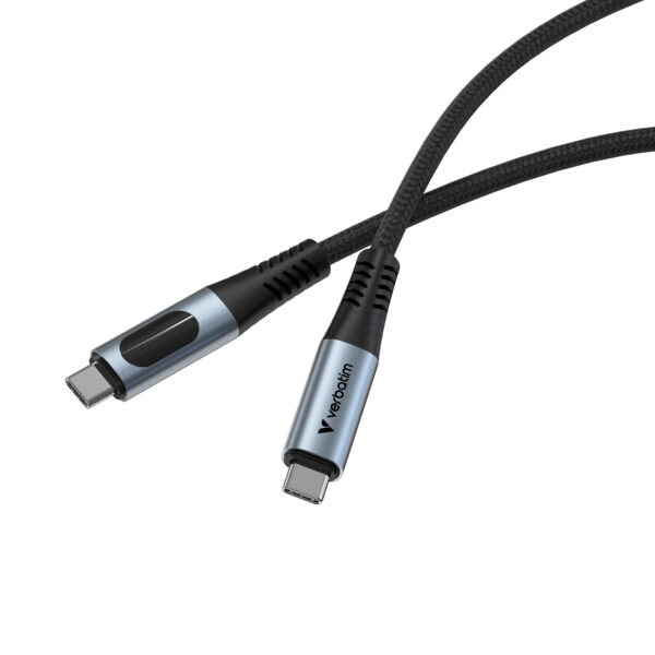 Sync & Charge Cable 100W USB-C to USB-C with LED Display (SCC2-CCD100) - Image 2