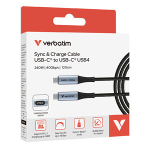 Sync & Charge Cable 240W USB-C to USB-C with LED Display (SCC4-CCD240)
