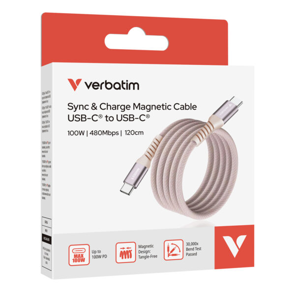 Sync & Charge 100W Magnetic Cable USB-C to USB-C (SCC2-CCM100) - Image 2