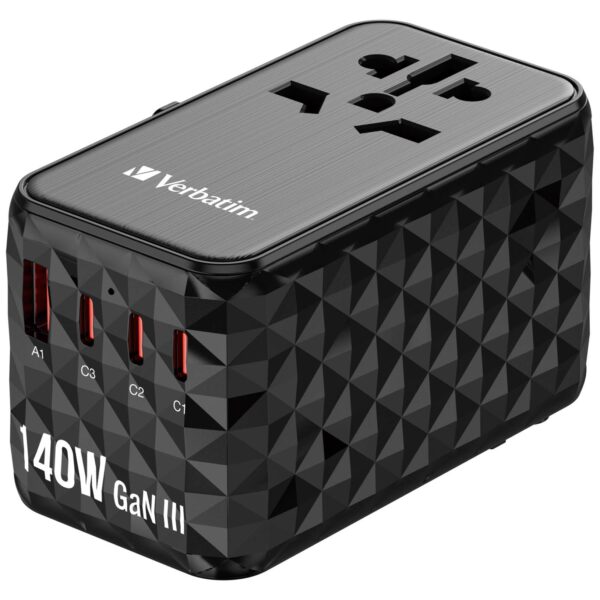 Charge 'n' Travel Diamond 85W Universal Travel Adapter with Retractable Cable (CNT-02) - Image 3