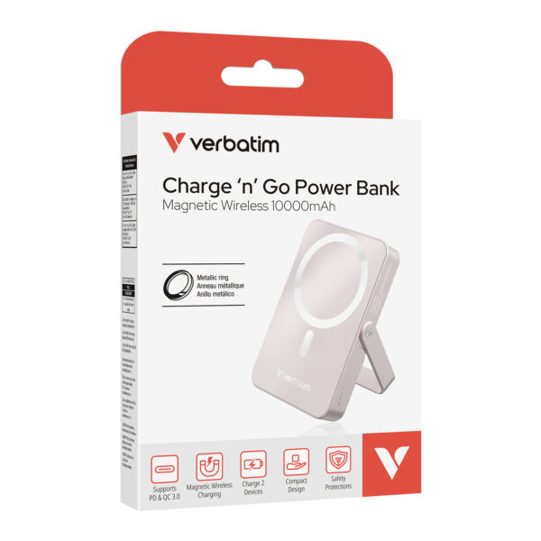 Charge 'n' Go 10000mAh Magnetic Wireless Power Bank (WPBGS10) - Image 8
