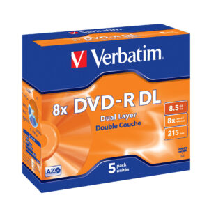 DVD-R DL 8X 8.5GB (5 Pack Jewel Case)