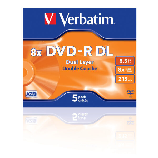 DVD-R DL 8X 8.5GB (5 Pack Jewel Case) - Image 2