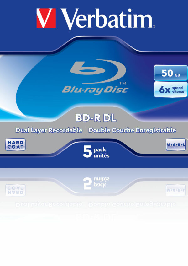 BD-R DL 6X 50GB (5 Pack Jewel Case) - Image 2