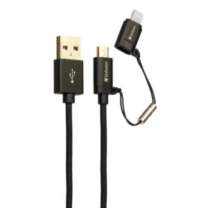 2-in-1 MicroUSB & Lightning Sync & Charge Cable (120cm)