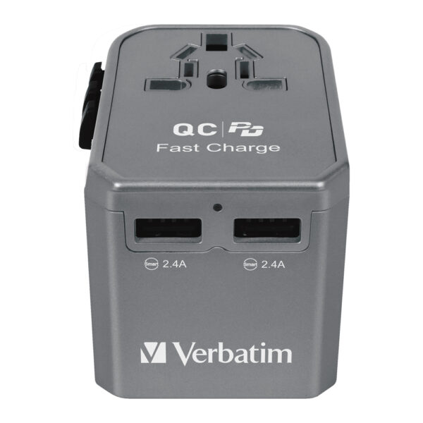 4 Port 45W PD & QC Universal Travel Adapter - Image 2