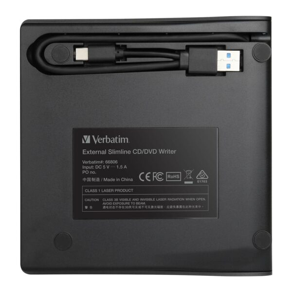 External Slimline CD/DVD Writer (USB 3.2 Gen 1) - Image 4