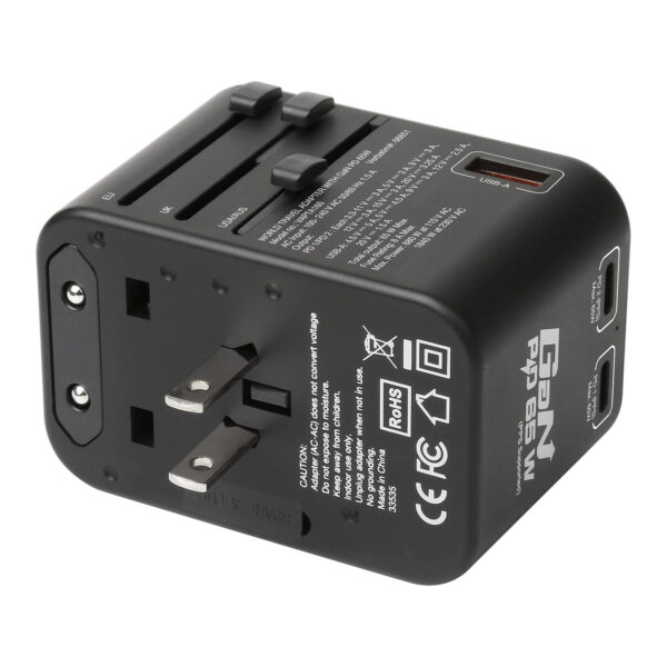 3 Port 65W PD 3.0 & QC 3.0 GaN Universal Travel Adaptor - Image 8