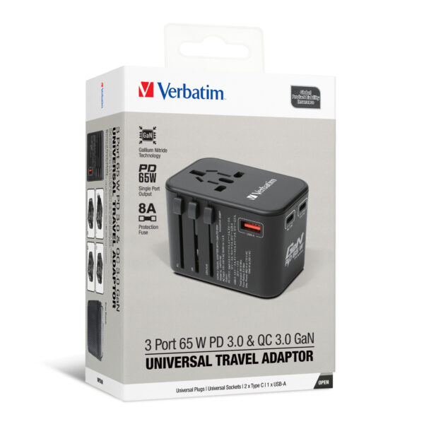 3 Port 65W PD 3.0 & QC 3.0 GaN Universal Travel Adaptor - Image 11