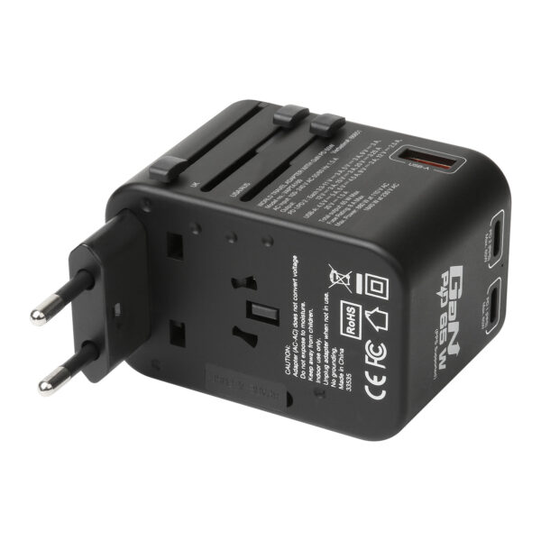 3 Port 65W PD 3.0 & QC 3.0 GaN Universal Travel Adaptor - Image 6
