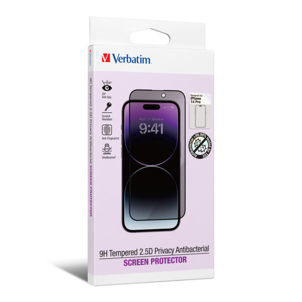 (iPhone 14 Series) 9H Tempered 2.5D Privacy Antibacterial Screen Protector - 图片 2
