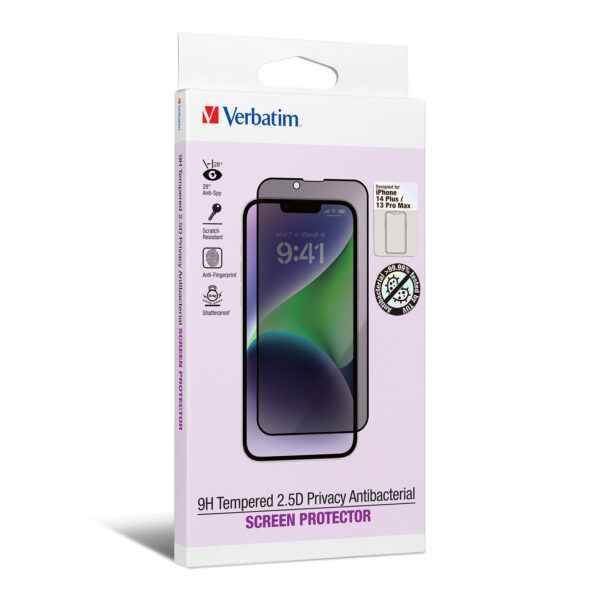 (iPhone 14 Series) 9H Tempered 2.5D Privacy Antibacterial Screen Protector - 图片 3