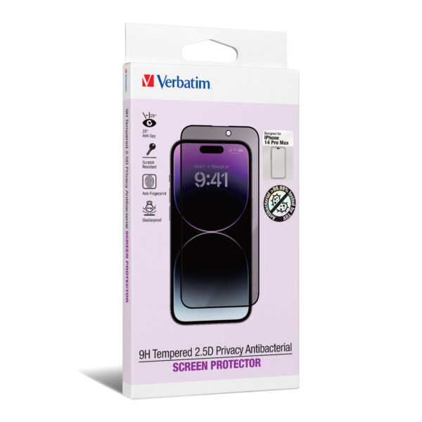 (iPhone 14 Series) 9H Tempered 2.5D Privacy Antibacterial Screen Protector - 图片 4