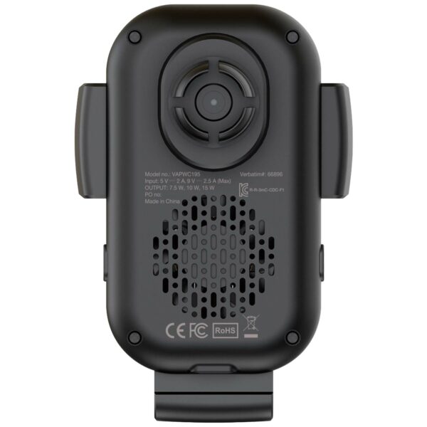 15W Dual Coil Wireless Charging Car Mount with Cooling Fan - Image 4
