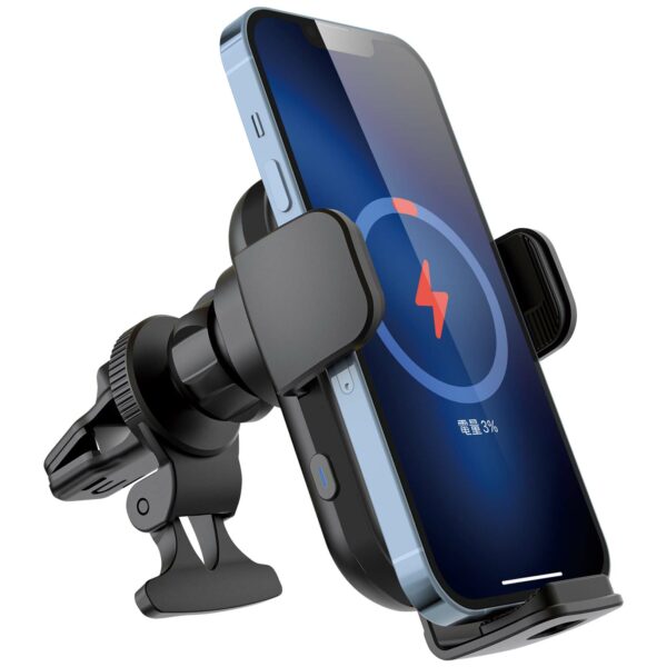 15W Dual Coil Wireless Charging Car Mount with Cooling Fan - Image 6