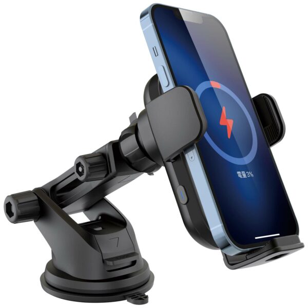 15W Dual Coil Wireless Charging Car Mount with Cooling Fan - Image 7