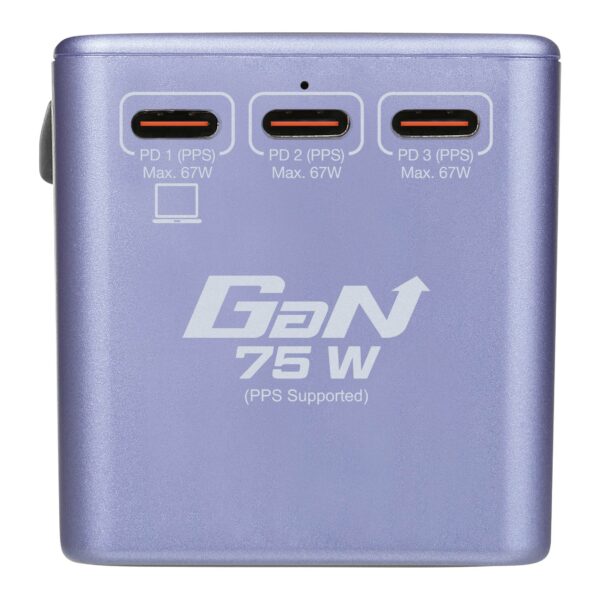 5 Port 75W PD 3.0 & QC 3.0 GaN Universal Travel Adaptor - Image 4