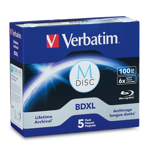 M-Disc BDXL 100GB  4X Branded 5pk Jewel Case in Retail Box - Image 2