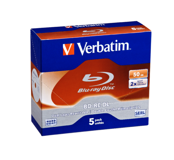 BD-RE DL 2X 50GB (5 Pack Jewel Case)